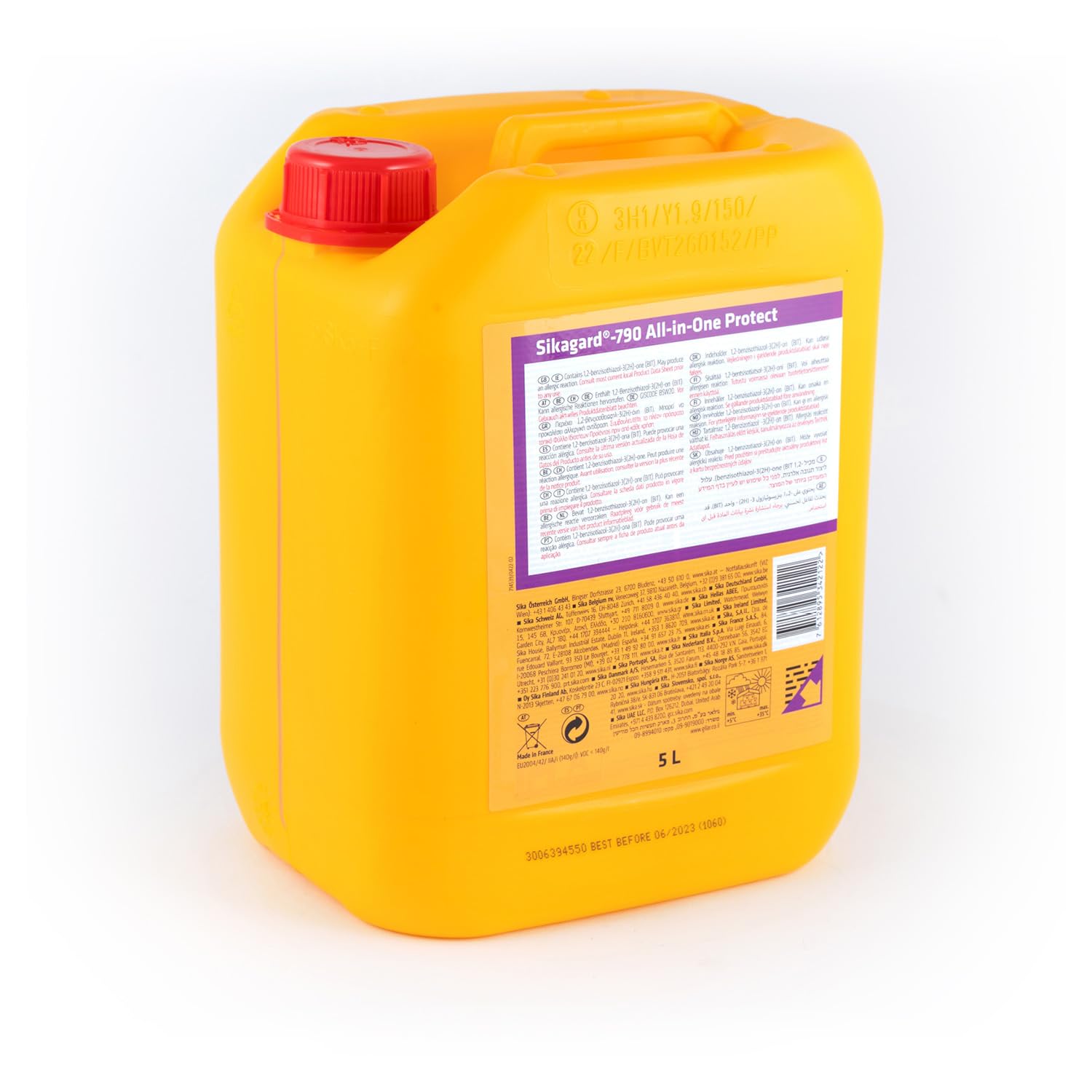 SIKA - Impregnación protectora para superficies porosas - Sikagard 790 All in One Protect - Fachadas, pavimentos y cubiertas - Interior y exterior - 5L