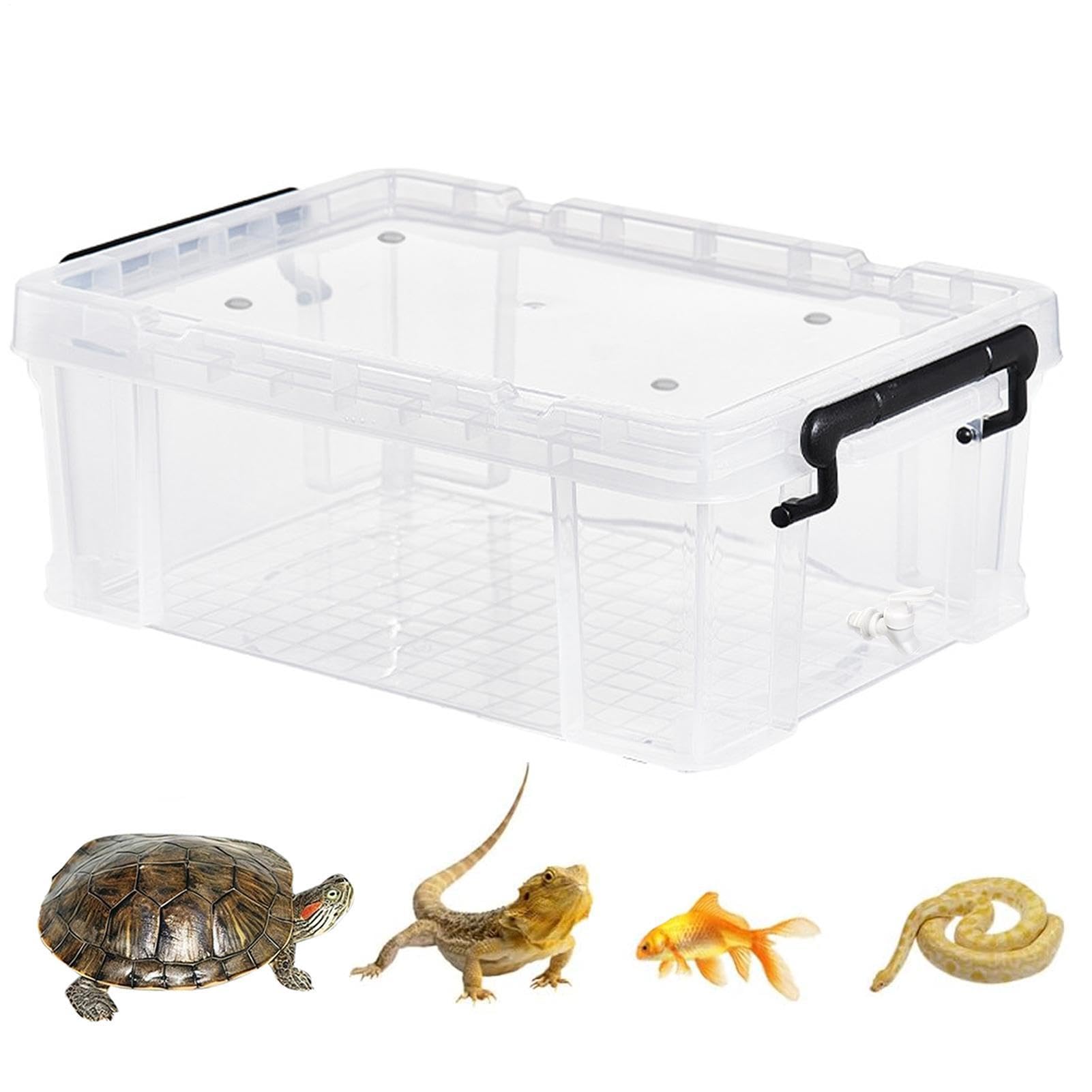Hábitat para Tortugas Terrario Transparente Viviente De Tortugas Terrestres | Tanque Transparente Galápagos En El Hogar Salón Dormitorio Apartamento Residencia Estudiantil Universitaria Oficina Au