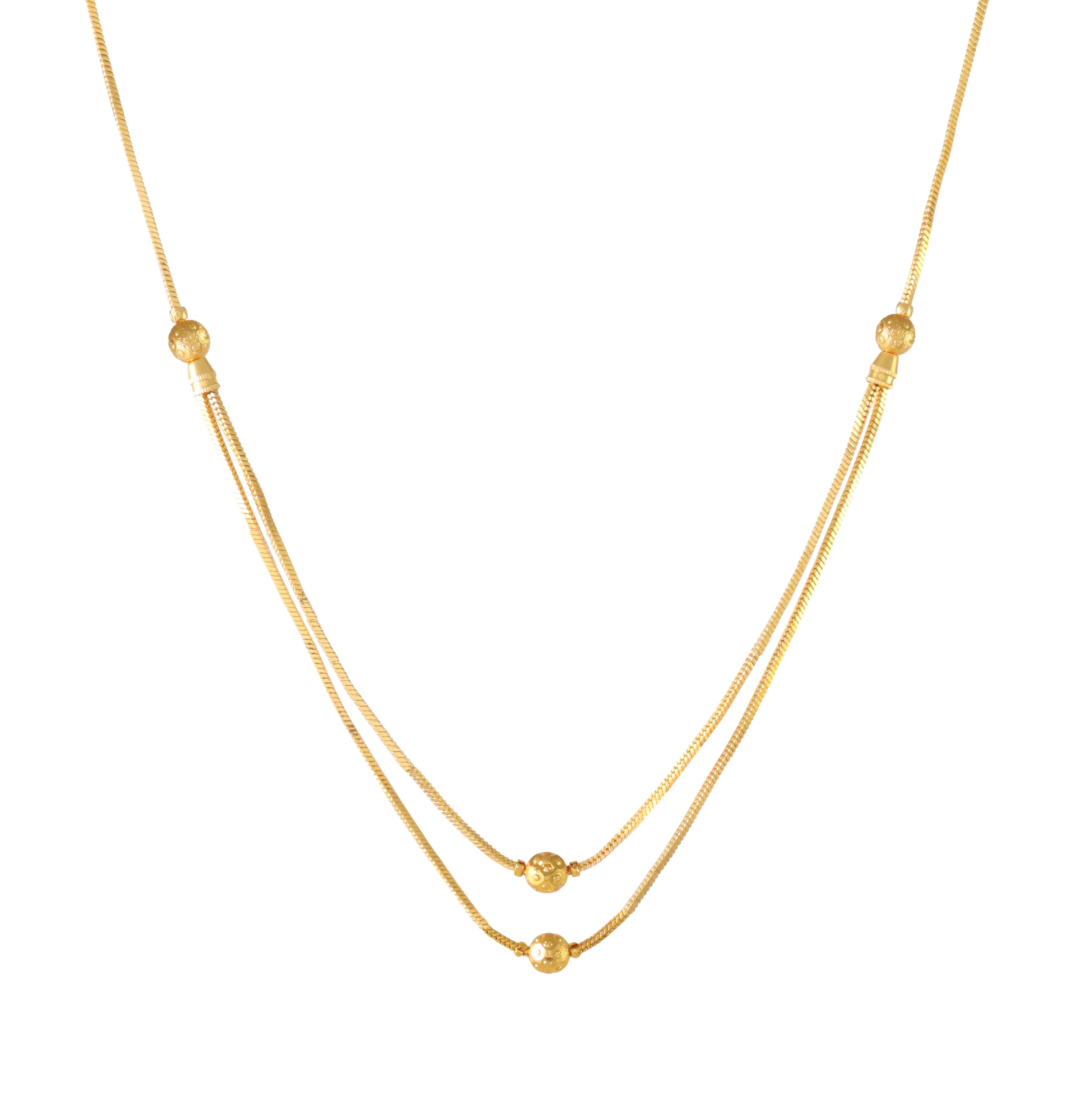 One Gram Micro Gold Plated & Copper Traditional Designer Jewellery Stone Necklace for Women and Girls (NEC-8050)-image-15