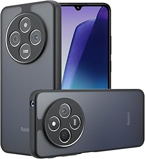 For Redmi 14C 5G 対応 ケース PC+TPU素材 ワイヤレス充電 滑り止め Redmi 14C 用 カバー 傷防止 衝撃防止 落下防止 Redmi 14C 対応 保護カバー(ブラック)