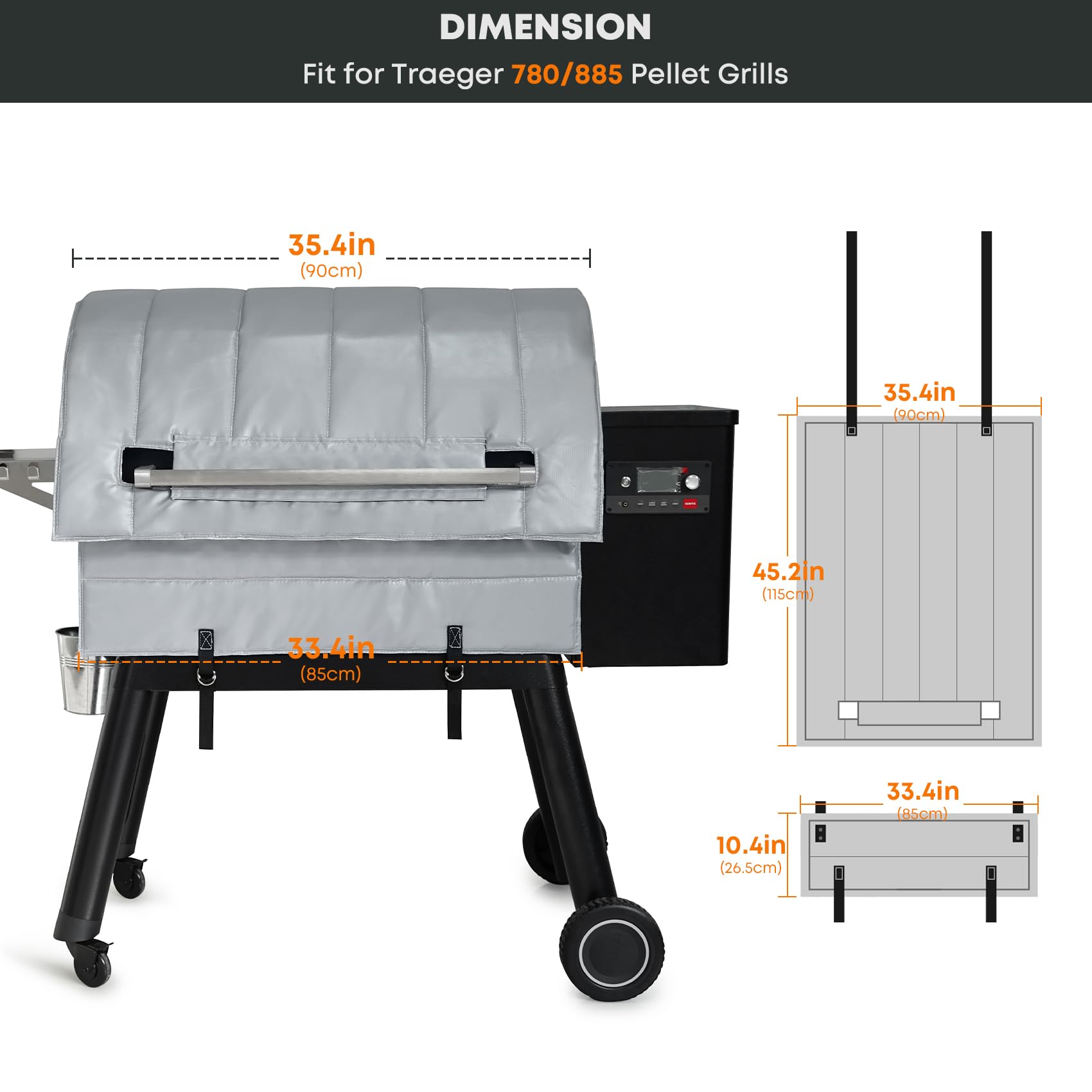 Stanbroil Prolunga Tramoggia Per Pellet – Adatta Per Traeger Ironwood 650 E 885, Aggiunge 4,5kg Di Capacità, Nero