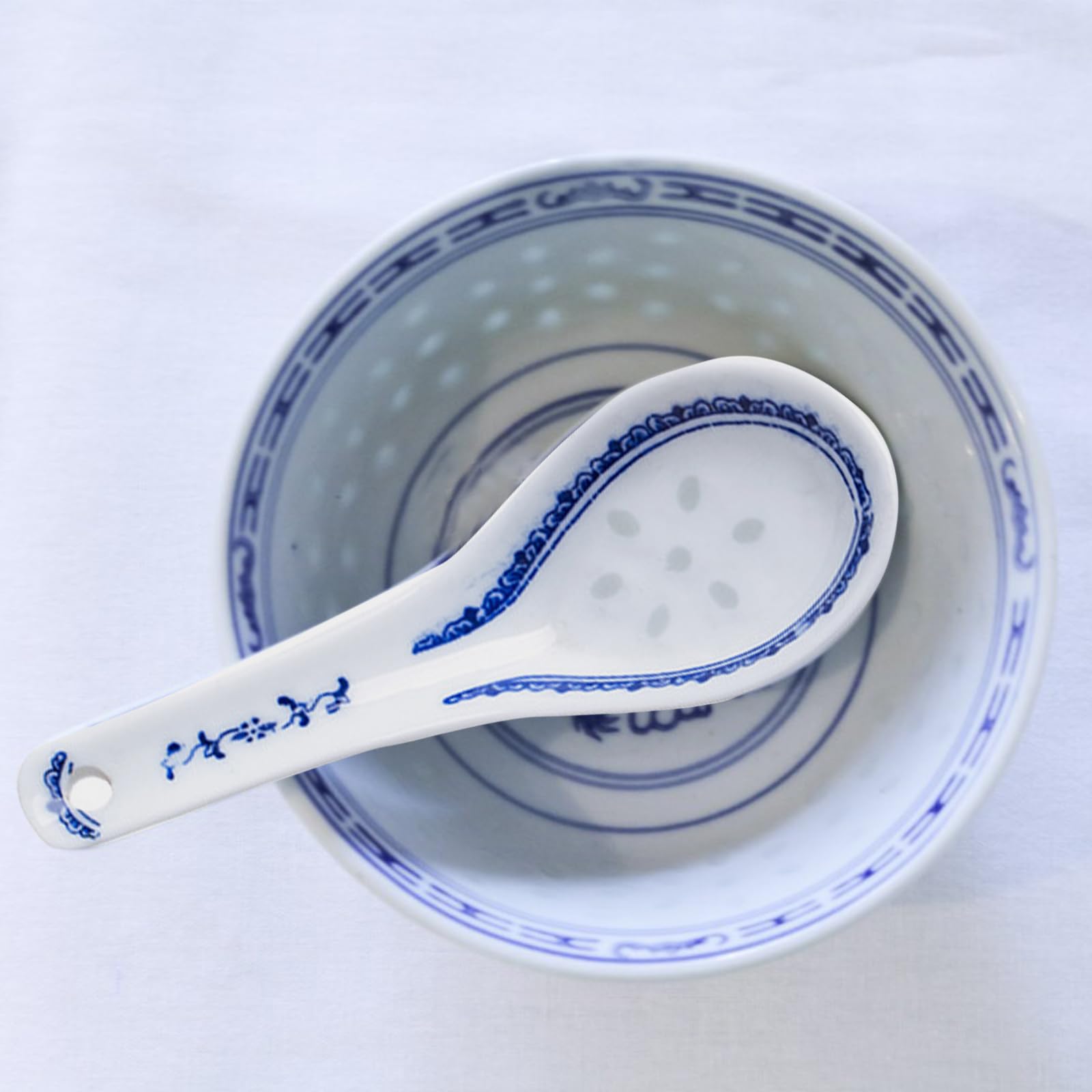 Cuillère en céramique QueRice, cuillère à soupe, outil d'ustensile, Louche blanche faite à la main, Ustensiles de cuisine pour la maison  15