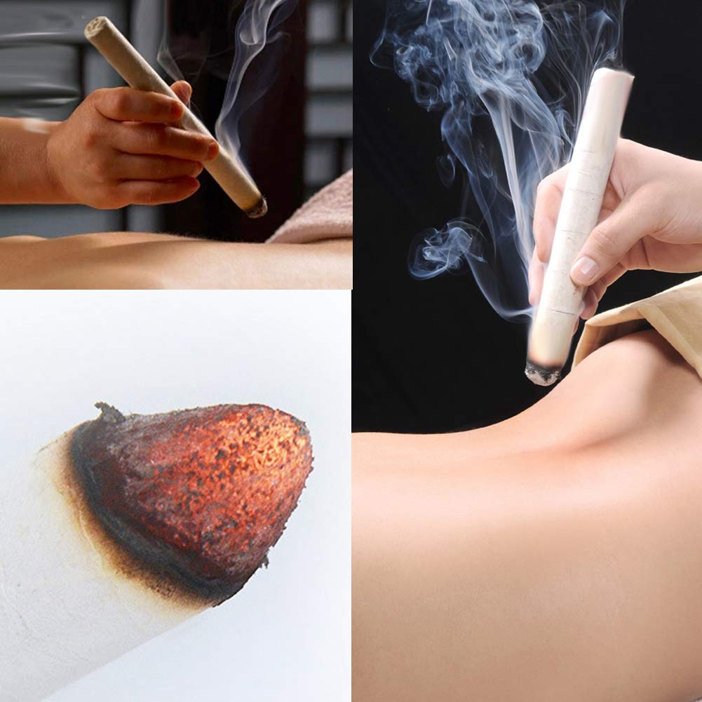 Moxa Artemisa Puro,Moxa Roll Sticks, 50 unidades de Moxa para terapia china Moxa de cinco años de edad, para Moxibus, Pure Ai ye, Wormwood para la pureza de moxibustion