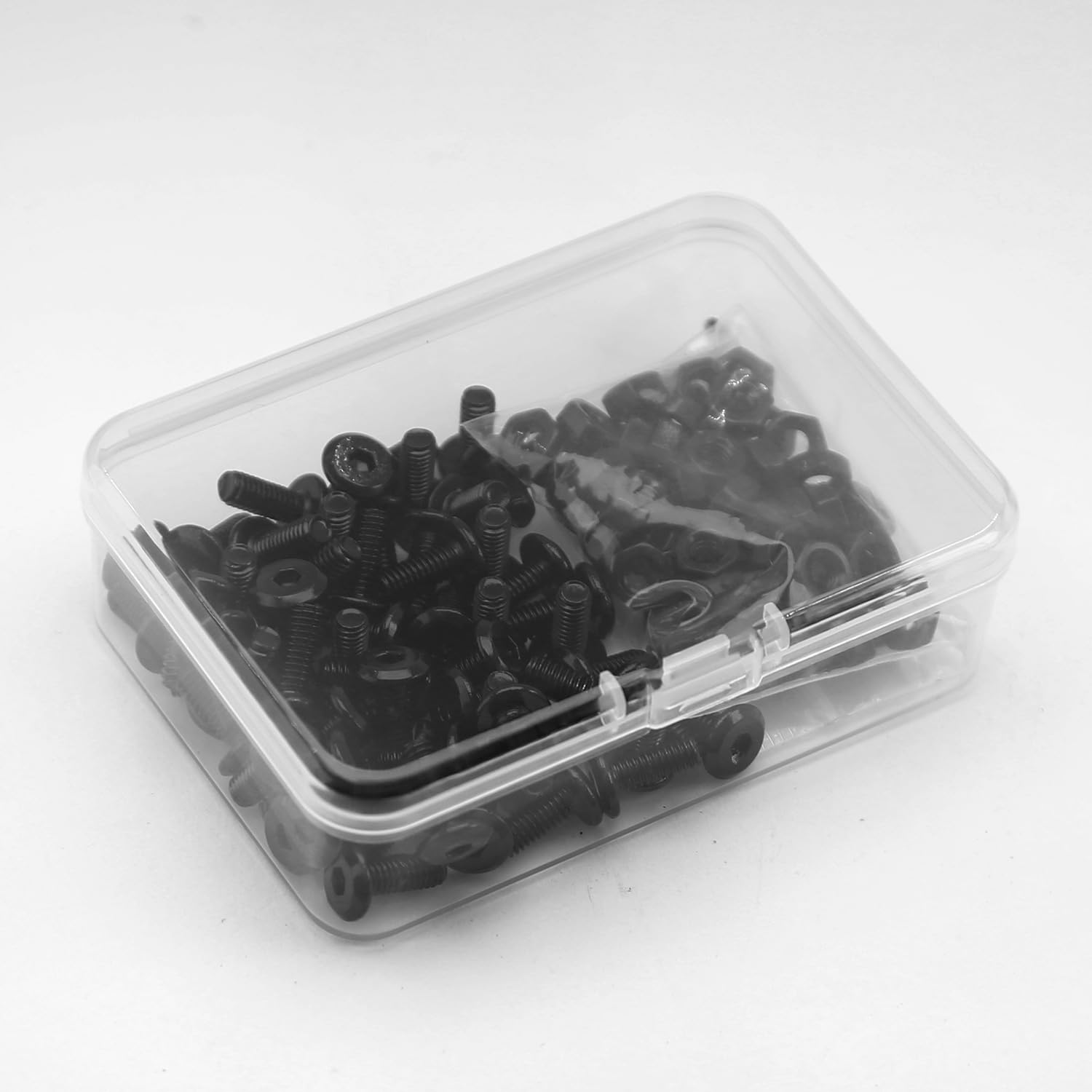 (60 sets) M4 x 8mm Flat Round Hexagon Socket Head Bolts and Nuts kit 304 Stainless Steel Black Oxide, Furniture bolts - Image 4
