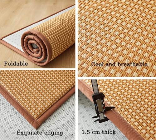 Tapis de sol japonais pour méditation et relaxation en rotin
