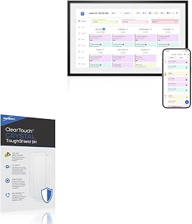BoxWave Screen Protector Compatible with LOOFII Smart Digital Calendar (10.1 in) - ClearTouch Crystal ToughShield 9H (2-Pack), Clear 9H Tough Flexible Film Screen Protector