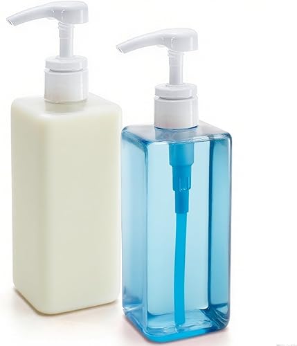 Miniatura 8 de Okllen Paquete de 12 botellas de plástico con bomba de 16 onzas, recipiente vacío recargable dispensador de jabón líquido para champú, loción,