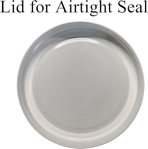 Miniatura 5 de Coloch Paquete de 4 tarros de vidrio de medio galón con tapa de metal, tarro transparente de almacenamiento de alimentos de 64 onzas, recipiente de