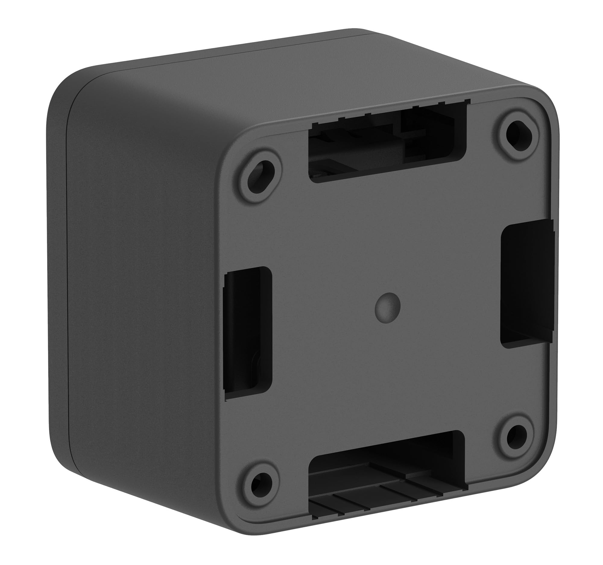 Electraline 60481 contenitore da superficie con doppio interruttore/deviatore FIXA, 10A, nero, IP40, compatibile per installazione con tubo rigido e canalina