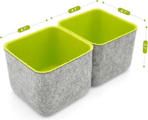 Miniatura 3 de Welaxy Juego de contenedores de almacenamiento, organizadores de cajones de oficina para dormitorio escolar, hogar, cocina, baño, dormitorio,