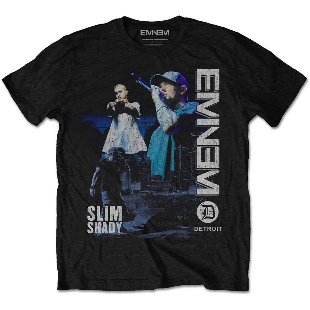 Eminem Detroit Official Tee T-Shirt Mens Unisex (XX-Large) Black
