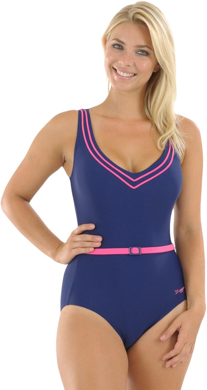 Zoggs Women's New Resort VFront Swim Suit Amazon.co.uk Fashion