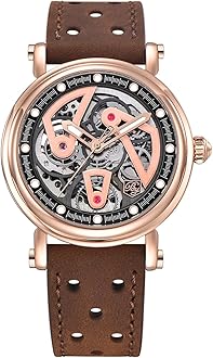 BENYAR Automatic Watches for Men Black Skeleton dial 50M Waterproof Leather Men's Mechanical Watch Elegant Gifts for Men
