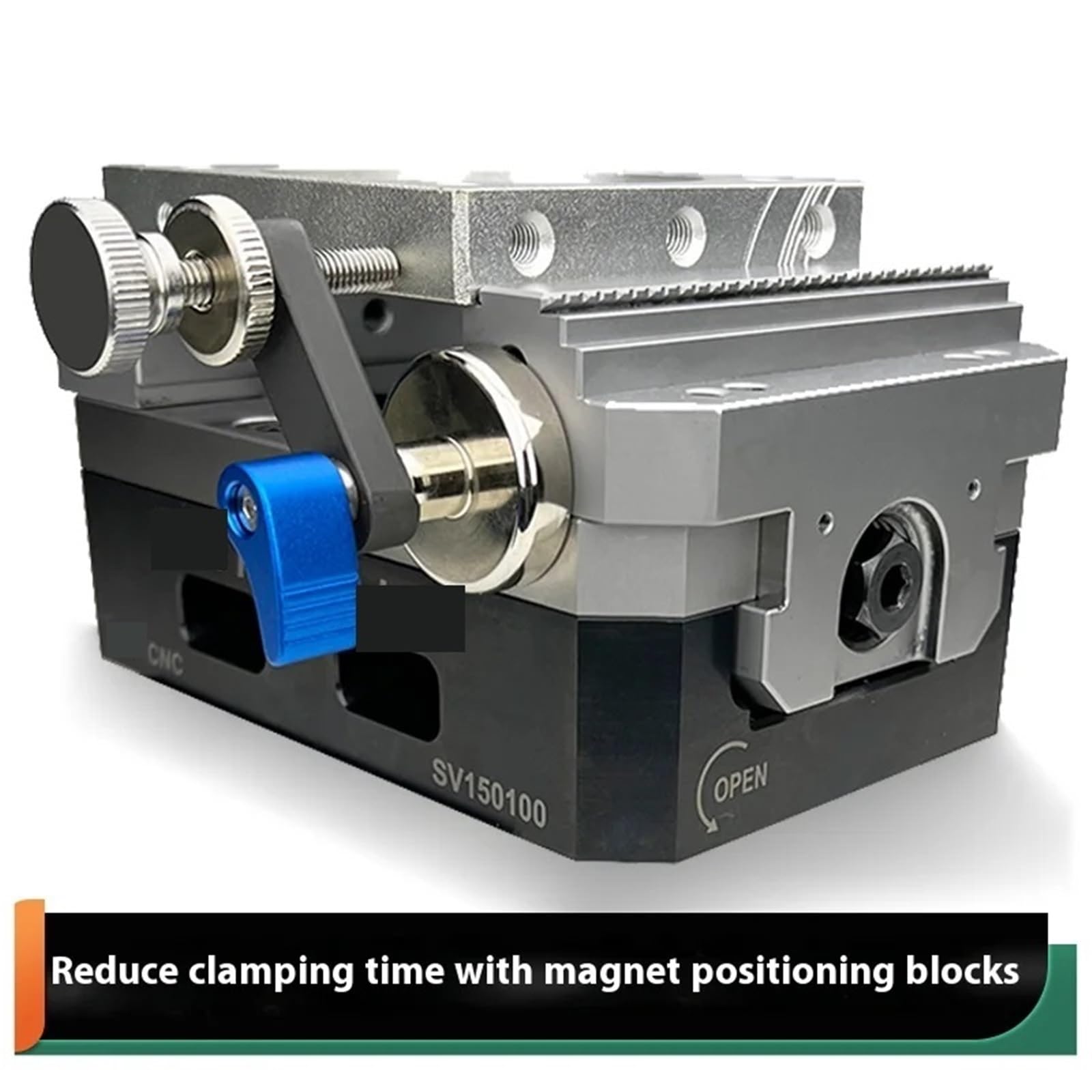 Morsa autocentrante, posizionatore magnete, localizzatore pezzo CNC ausiliaria ad aspirazione magnetica parallela Fresatura di metalli(F Normal Adustable)