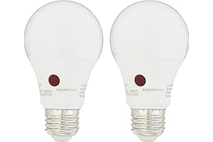 AmazonBasics 60W Equivalent A19 Dusk to Dawn Sensor LED Light Bulb