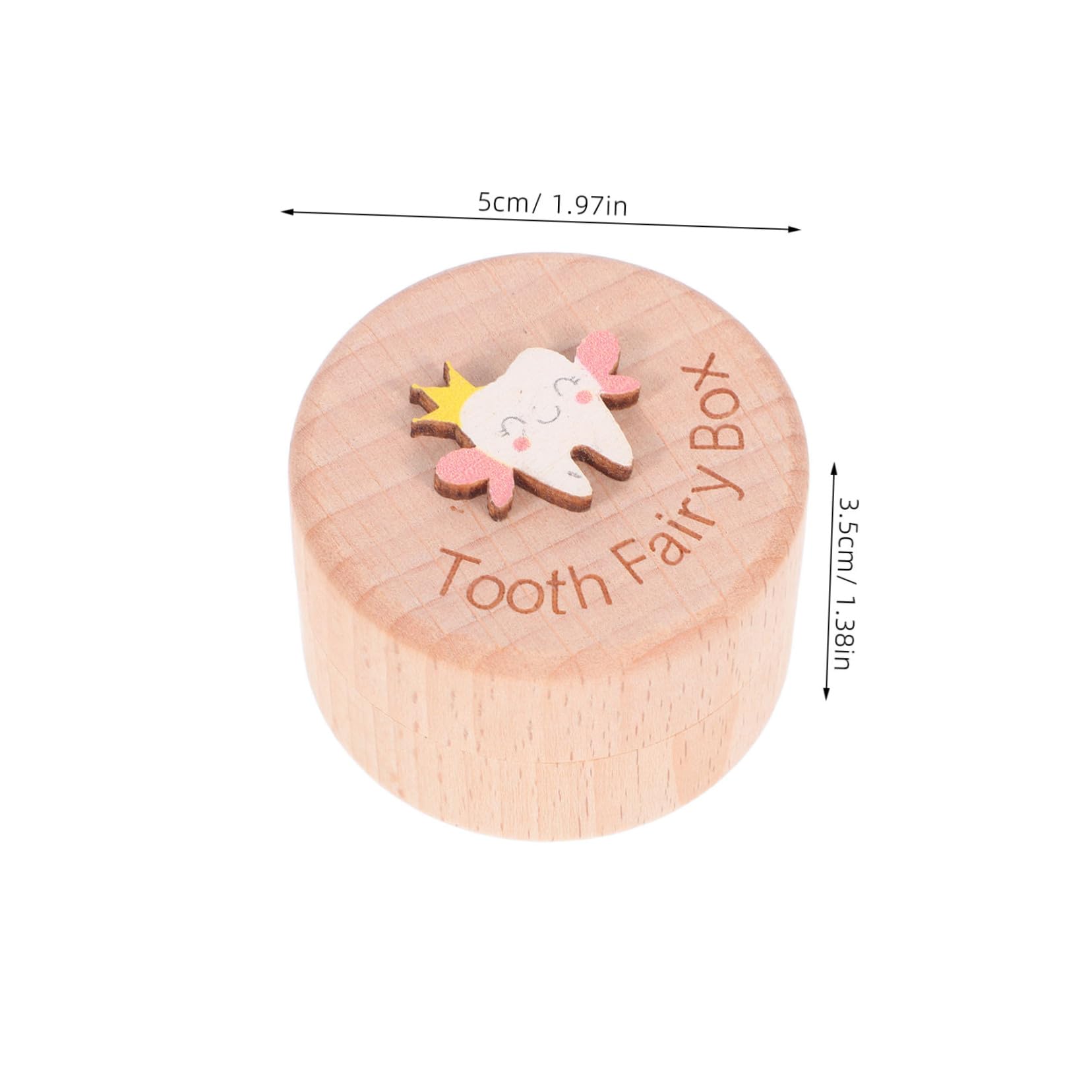 HOODANCOS Tooth Keepsake Box for Cute Carved Wooden Tooth Storage Container for Boys Dustproof Design for Lost Teeth Hair Collection