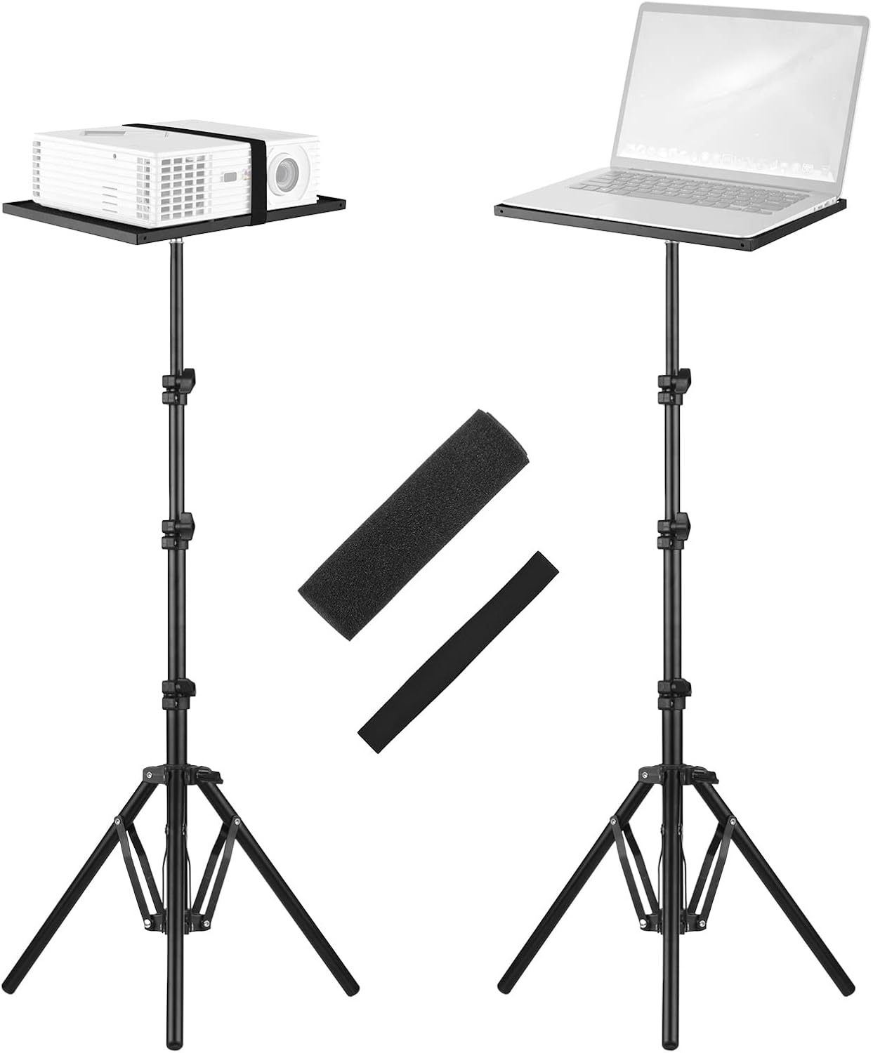 Andoer Universal Laptop Projector Tripod Stand & Holder Aluminum Alloy Computer Projector Floor Stand 41-135cm/ 16-53in Ajudtable Height for Stage Studio Outdoor Use