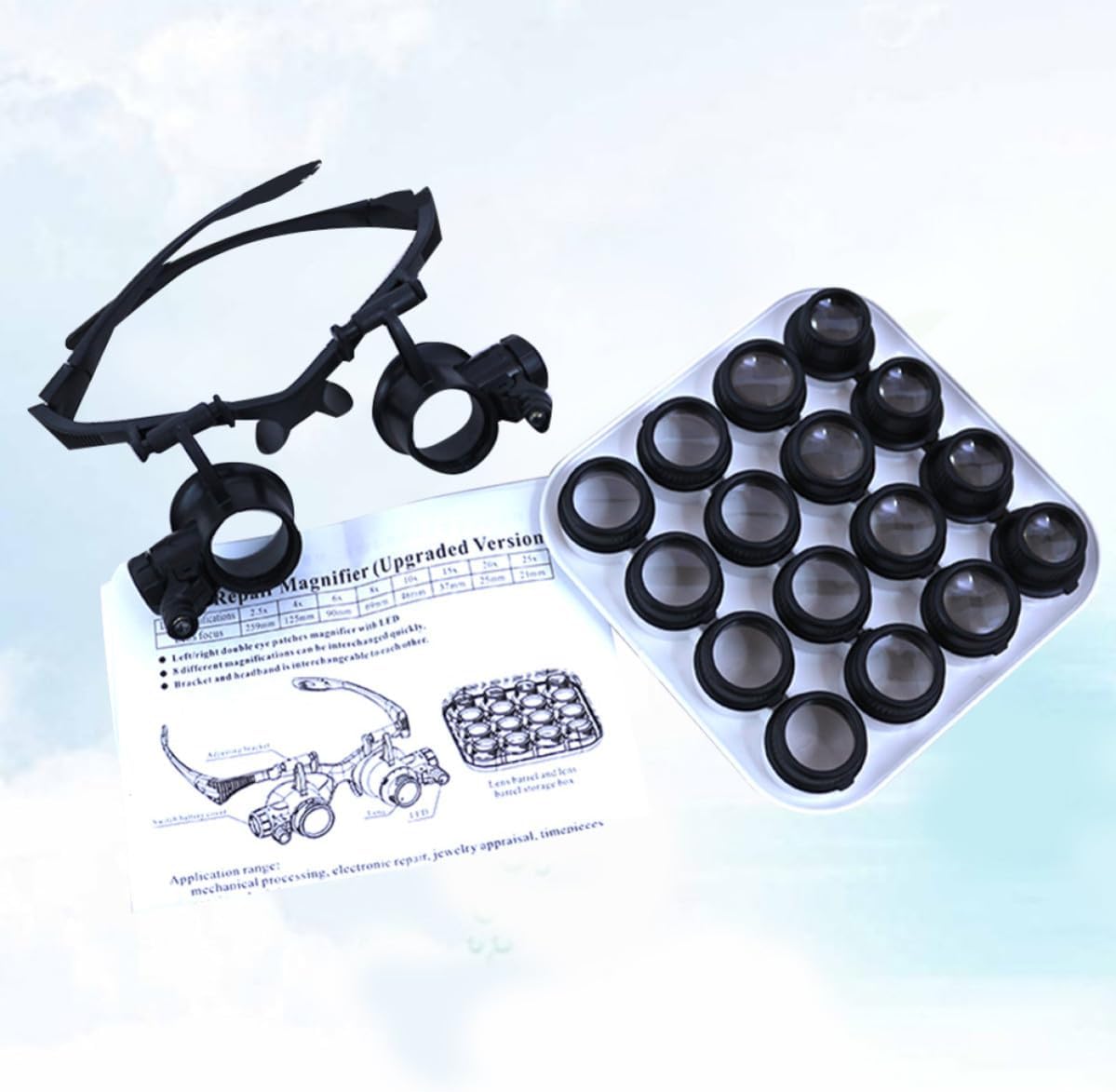 Watch Repair Magnifier Loupe Glasses for Jeweler Repair Tools