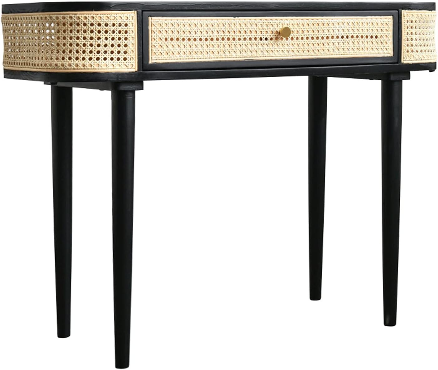 Vanity Benches Solid Wood Rattan Dressing Table Modern Minimalist with Drawer Desk Small Apartment Makeup Table