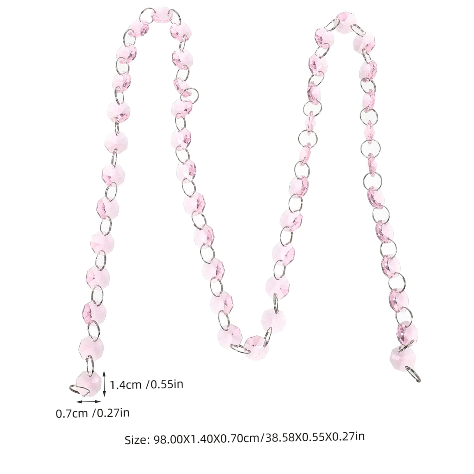 SEWACC Crystal Octagon Bead Curtain Glass Beads Chain Versatile Room Divider Easy Maintenance