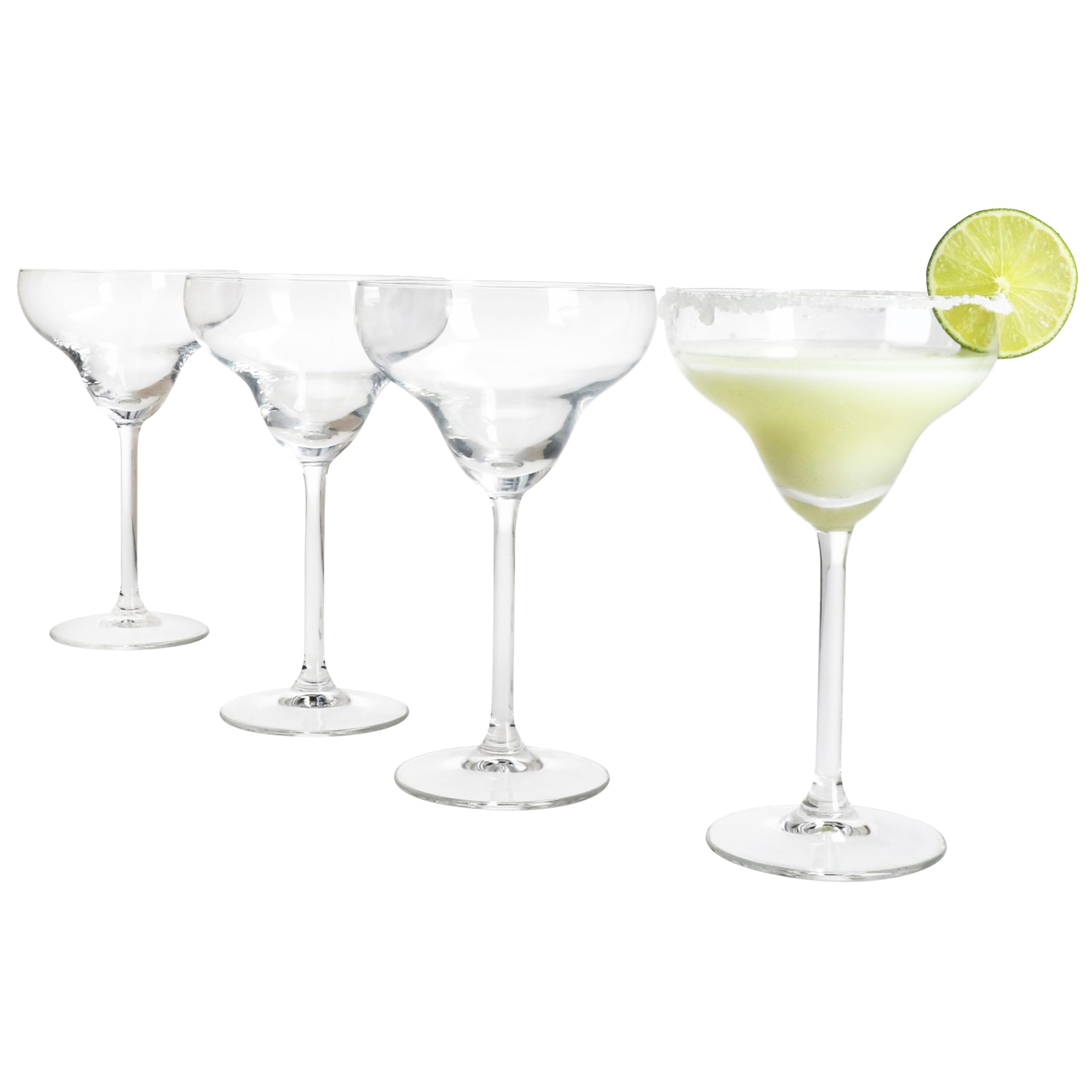 MamboCat Set di 4 bicchieri Margarita I 150 ml, altezza 18 cm, per 4 persone, bicchieri trasparenti per bevande congelate, Daiquiri & Co. I bicchieri trasparenti per casa, feste e Co