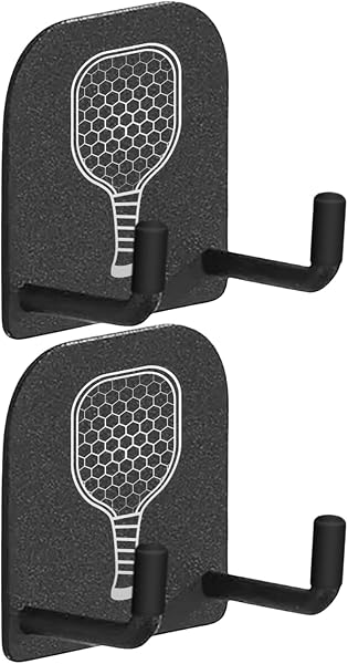Genérico Soporte para Palas de Pádel Pickleball,Colgador para Raquetas | 2 Unidades Soporte Sin Taladros Para Raquetas Para Gimnasios Domésticos Sótano Garaje - 1