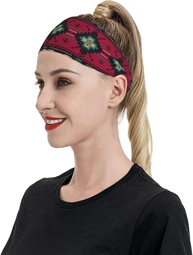 Miniatura 5 de Diademas nativas americanas, bandas elásticas para la cabeza, diademas anchas para yoga, bandas para el cabello de moda para mujeres y niñas