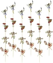 NUOBESTY Cupcake Ornament 48pcs Fairy Cupcake Toppers Birthday Cupcake Topper Decorative Cake Food Picks Holiday Decoration Favors Cupcake Decorating