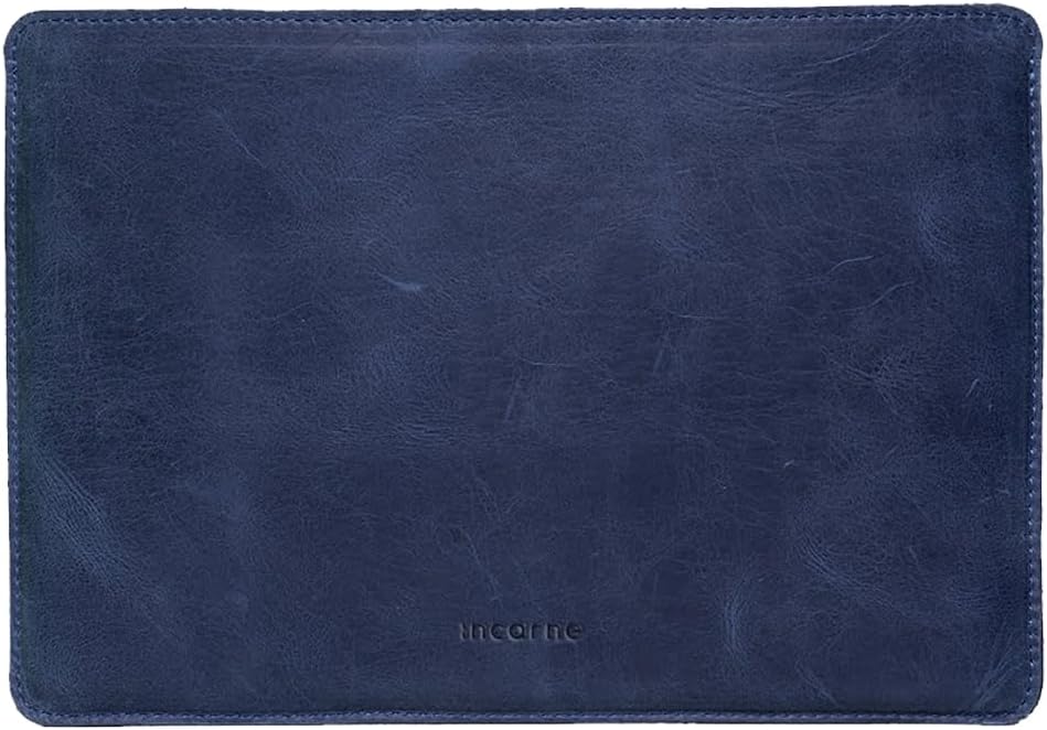 INCARNE Leather Laptop Sleeve for MacBook Air - MacBook Laptop Case - Compatible with MacBook Air 15" M2 A2941, Blue