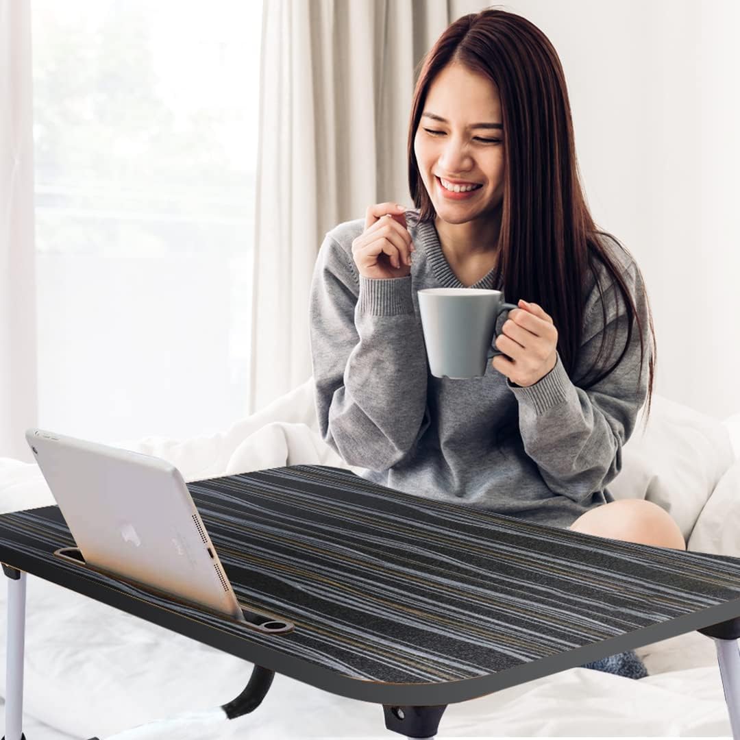 Savya Table Buy SAVYA Home Wooden Laptop Table for Bed/Foldable Study Table for Bed ...