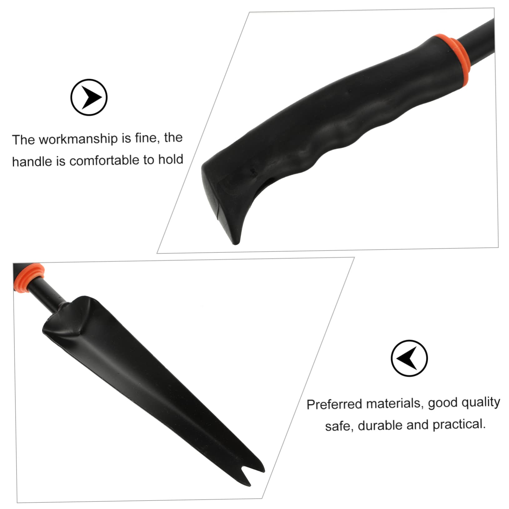 Set di 5 Attrezzi da Giardino in Ferro Nero per Giardinaggio | Impugnatura in Vinile, Leggero e Portatile, Uso per Lavori in Fioreria e Cura Piante