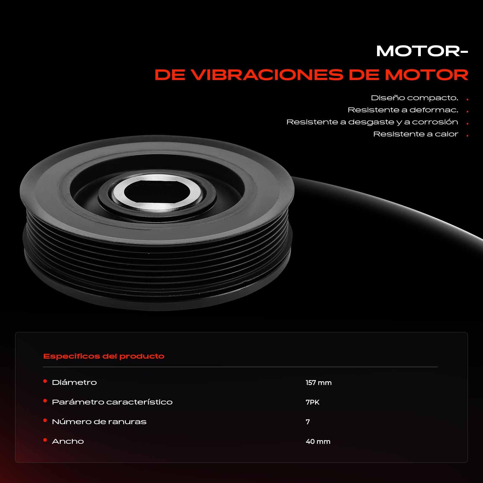 Frankberg Polea de correa del cigüeñal Compatible con Me.gane II Berlina LM0/1 Qashqai +2 I J10 JJ10E NJ10 Laguna III BT0/1 Vivaro Combi X83 X-Trail T31 Replace# 8200767762