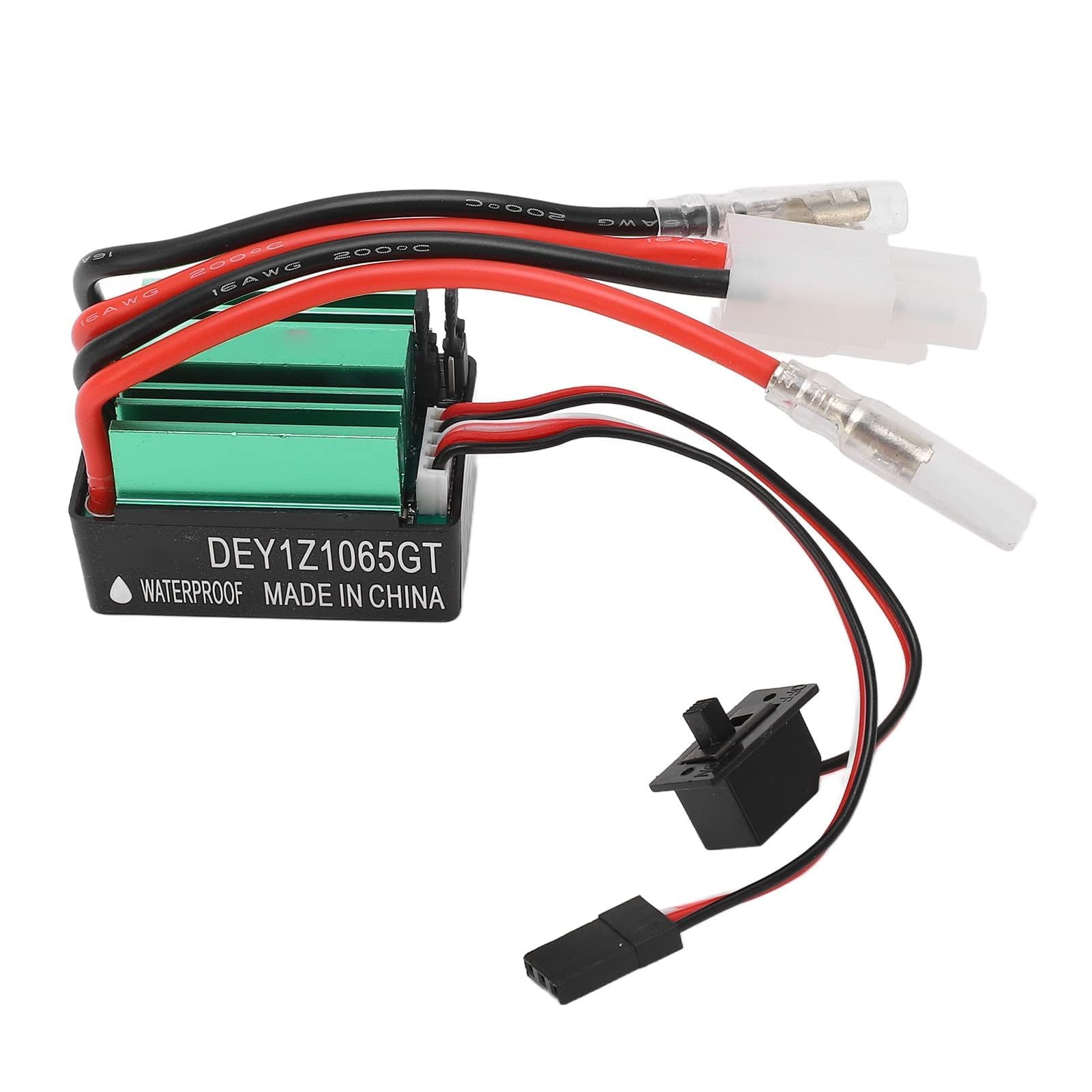 VBESTLIFE Brushed Motor ESC Combo, Brushed Motor ESC Combo mit 540 21T Brushed Motor 65A Wasserdicht Green Brushed ESC RC Car Complete Motors Elektromotoren & Teile