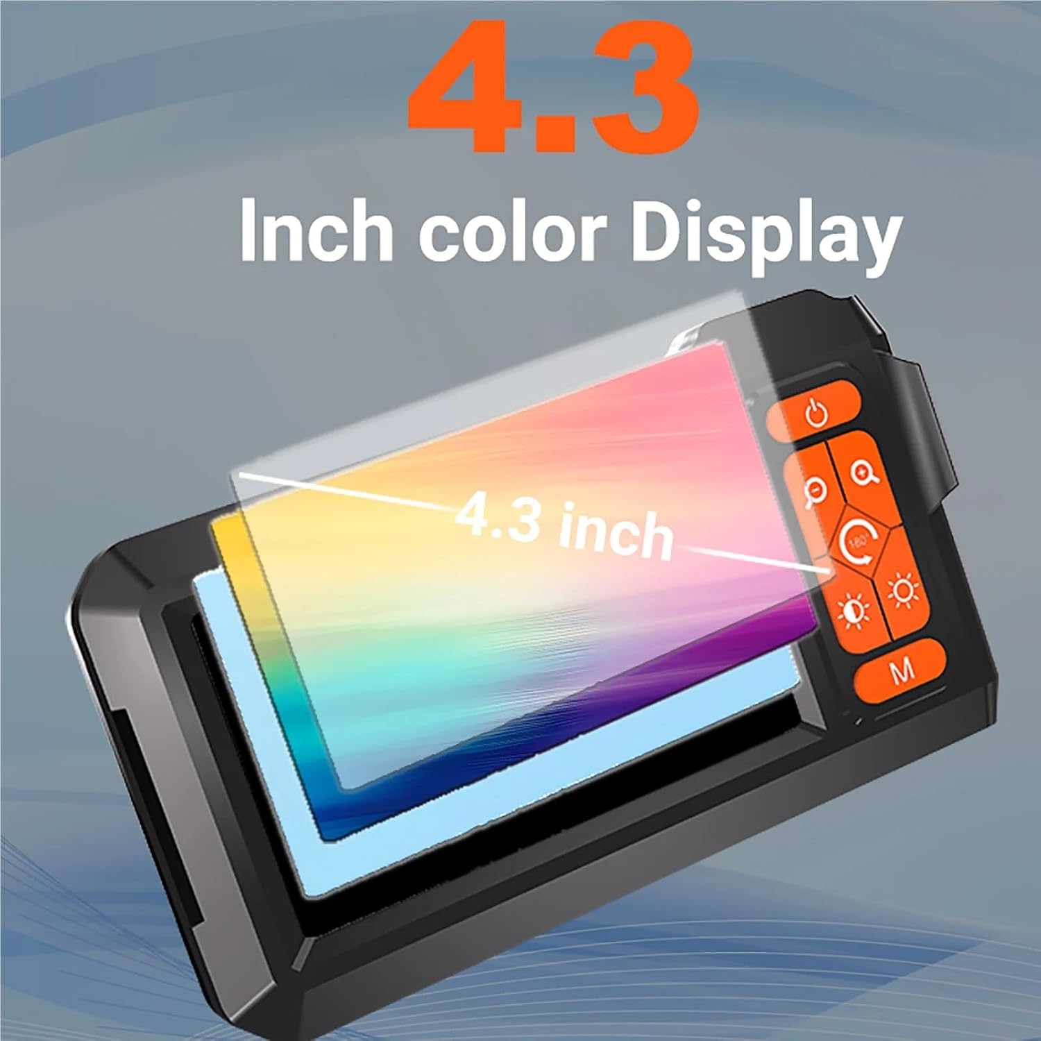 Industrial Endoscope Camera 4.3'' Digital Handheld Borescope IP67 Waterproof HD1080P 8mm Pipe Sewer Camera with 8 LED(2m,8mm P400)