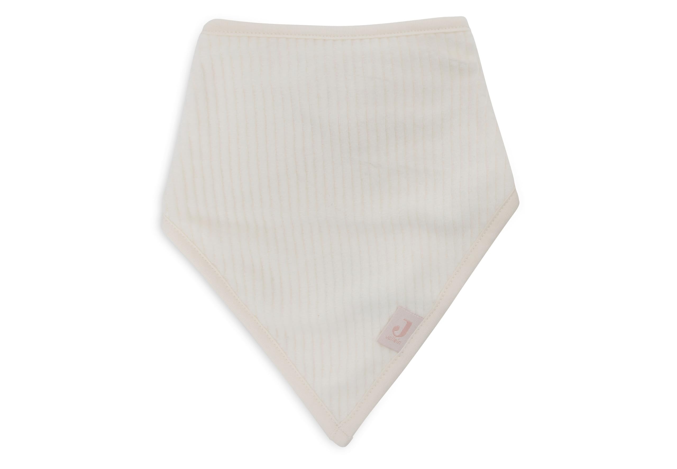 Jollein Drool Bib Baby - Bandana - Velvet Rib, Wild Rose/Ivory - Pack of 2 - Cotton, Polyester - with Velcro Fastening - Baby Bib - Image 2
