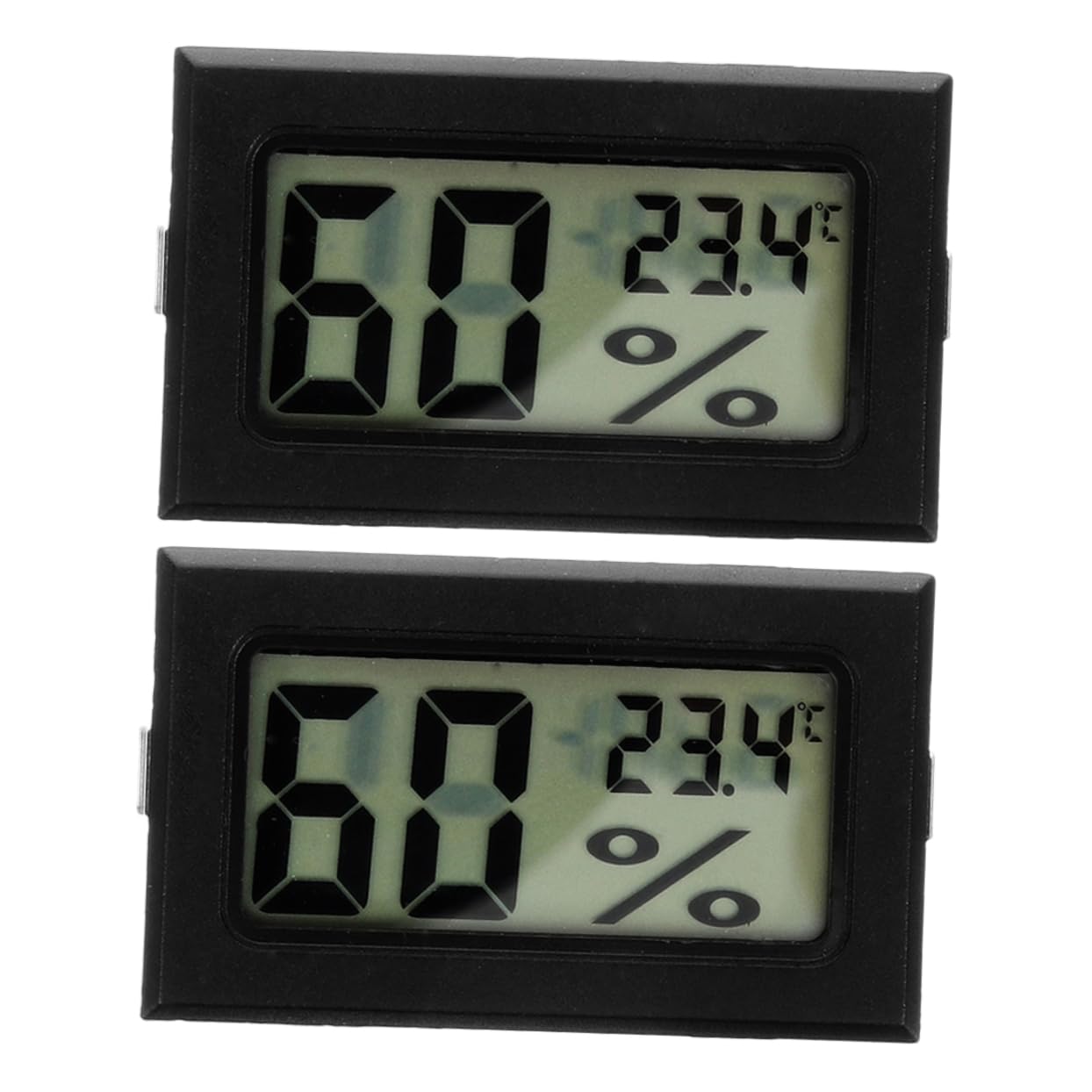 CIYODO 2Pcs Mini Digital Thermometer and Hygrometer Compact Indoor Humidity with Display for Home Use Easy Installation and Accurate Readings