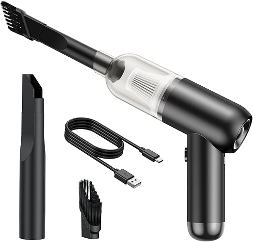 Portable Handheld Car Cordless Vacuum Cleaner with Powerful Suction, High Power Mini Sweeper, Dust Buster, Lightweight, Easy to Hold,Quiet Electric Air Duster,Small Vacuuming for Home,Kitchen,Gift