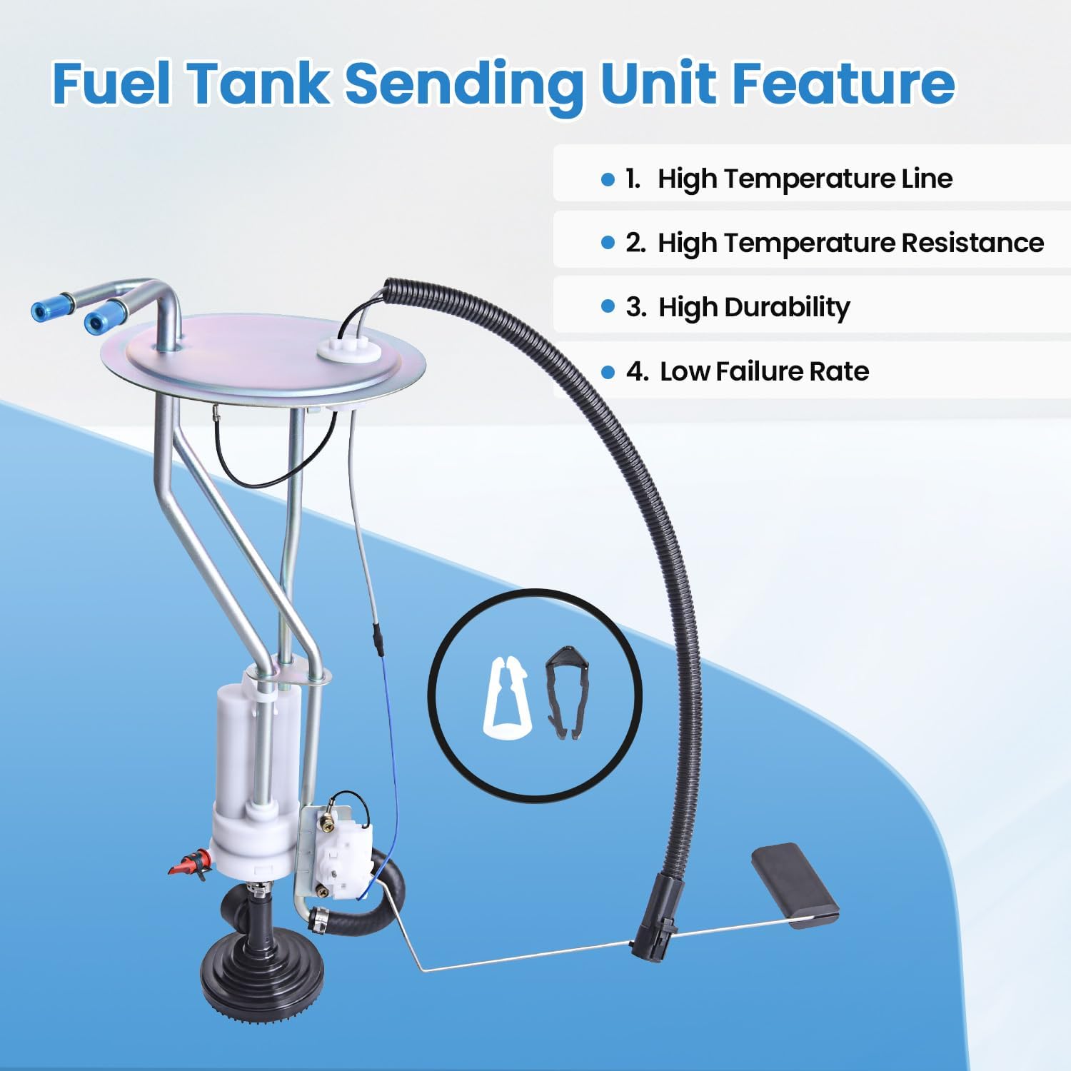 Fuel Tank Sending Unit Fits for Ford F-250 F-350 Super Duty 1999-2003 7.3L Diesel 137.0" or 158.0" or 172.0" Wheelbase Replace# F81Z9275AJ, FG239A, PS175
