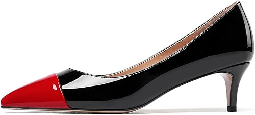 Miniatura 2 de WAYDERNS Zapatos de vestir de tacón bajo para mujer, con puntera puntiaguda, para oficina, trabajo, 2 pulgadas