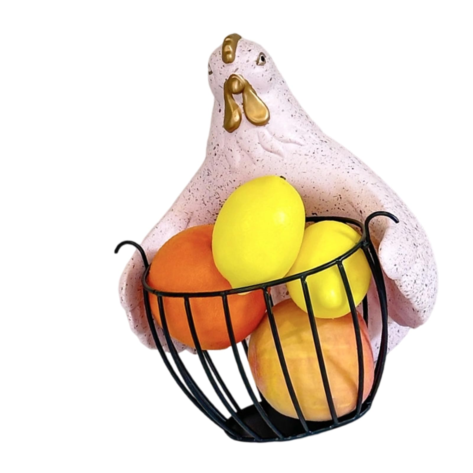 User Friendly Hugging Chicken Organizers Bucolic Iron Basket for Family Gatherings Wedding Card Box Bucolic Decors