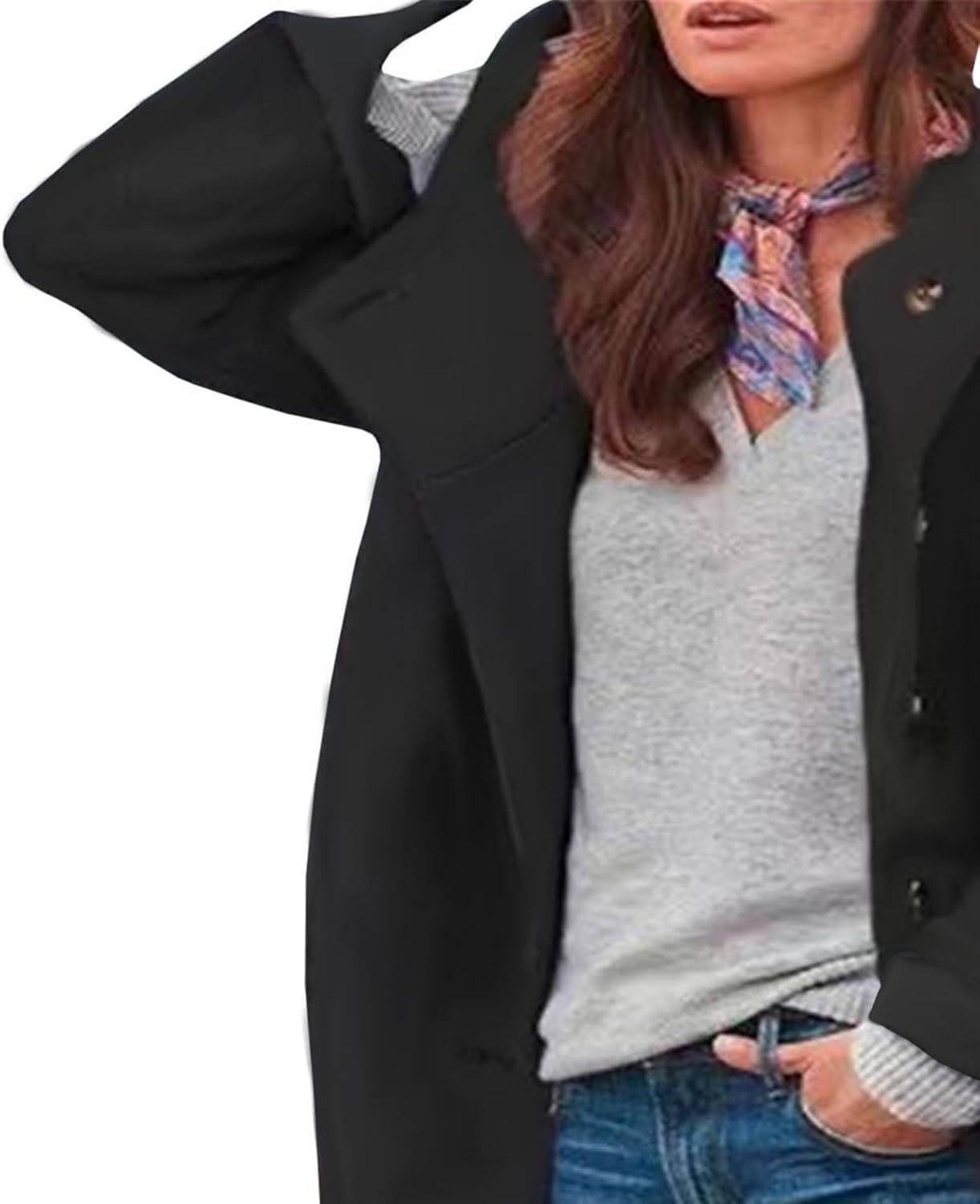 Sexyshine Women's Winter Wool Blend Mid-Long Coat Casual Hooded Single Breasted Pea Coat Hoodies Trench Coat Jacket