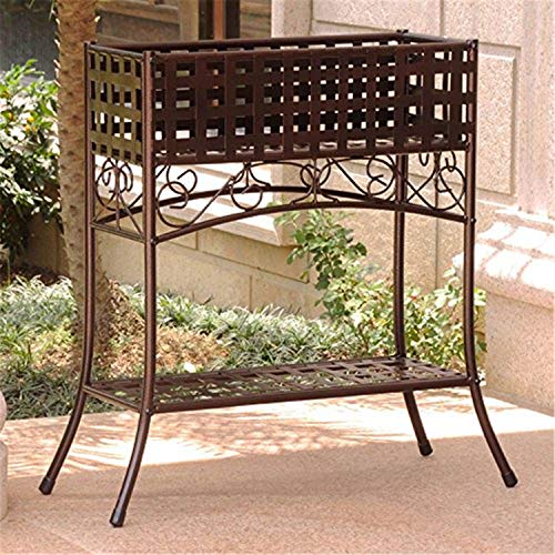 International Caravan Mandalay Iron Rectangular Plant Stand