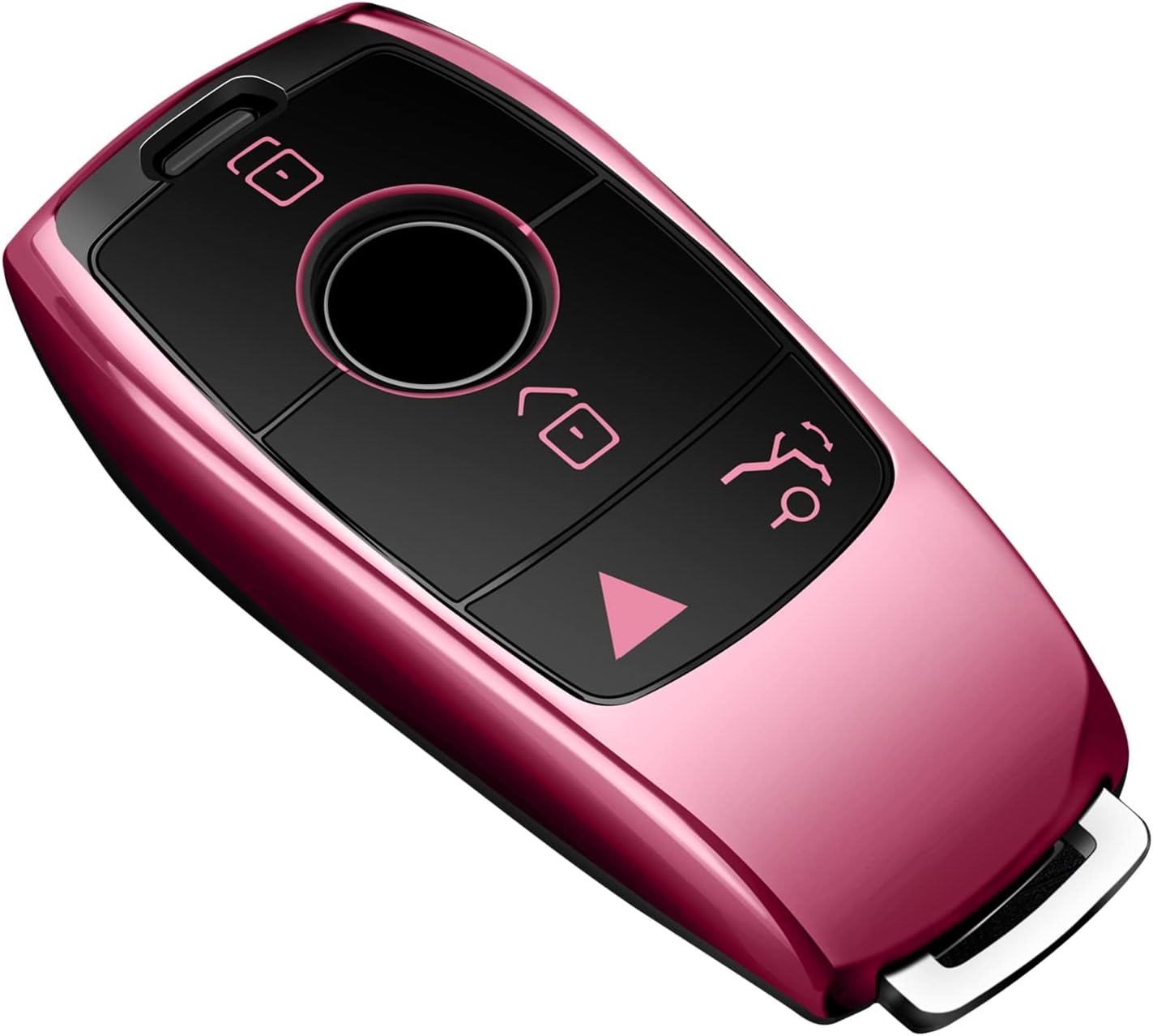 Tukellen for Mercedes Benz Key fob Cover,Special Soft TPU Key Case Protector Compatible with 2017-2023 E-Class 2018-2021 S-Class 2019-2023 A-Class C-Class G-Class-Pink