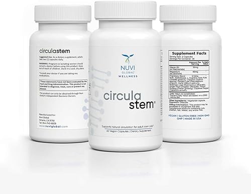 Miniatura 1 de CIRCULA STEM 60 cápsulas de nutrición con células madre, apoya la circulación natural para células madre adultas