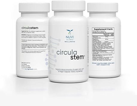 CIRCULA STEM 60 Caps Stem Cell Nutrition, Supports NATURAL CIRCULATION for ADULT STEM CELLS