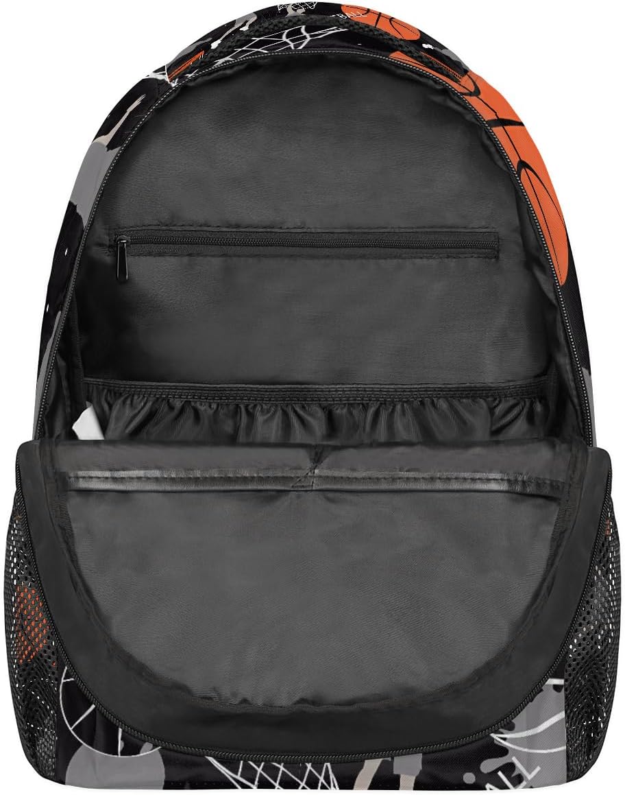 AUUXVA Sports Basketball School Backpack for Boy Girl Kids Children, 16 Inch Schoolbag Bookbag Daypack Laptop Shoulder Hiking Travel Bag