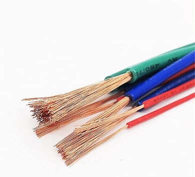RV Fine Wire Stranded Copper Cable 220V Electric PVC Single Cores Annealed Wires Power Cables Led 14awg 10 12 14 16 18 Awg Awge Wire and Cable(90M_20 AWG - 0.5MM2)