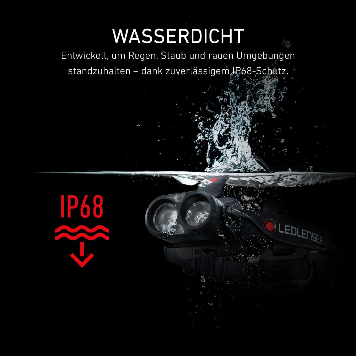 Ledlenser 502124 H19R Core Stirnlampe LED, 3500 Lumen, aufladbarer Lithium Akku, wasserdicht IP67, Constant Light, Fusion Light, USB Magnetladekabel, Headlamp, Kopflampe, Schwarz, Leuchtweite 300 m
