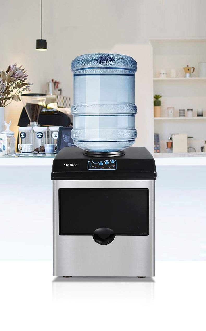 Machine À Glaçons Et Distributeur D'eau 2 En 1, Production De Glace 24 Heures: 25kg, Machine À Glaçons Multifonctionnelle Commerciale En Forme De Petite Balle 380x423x452mm