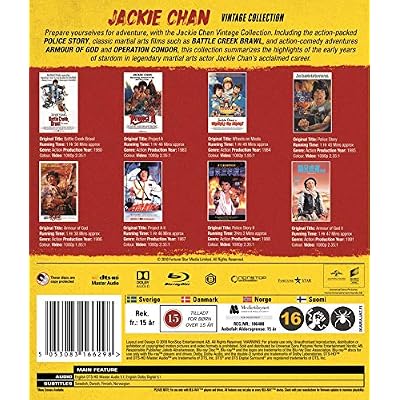 Jackie Chan Vintage Collection - 8-Disc Set ( Battle Creek Brawl / Project A / Wheels on Meals / Police Story / Armour of God / Project A 2 / Police [ NON-USA FORMAT, Blu-Ray, Reg.B Import - Denmark ]